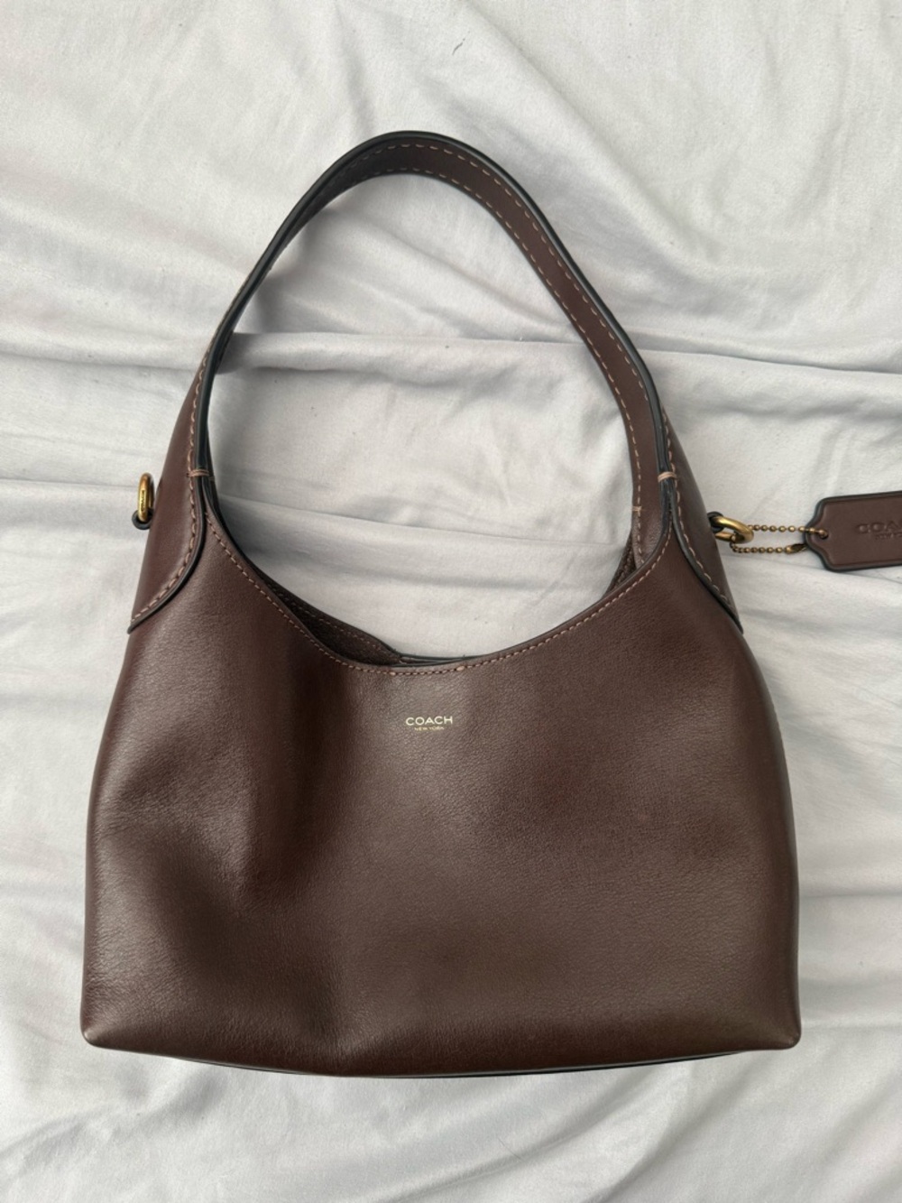 Coach Brooklyn 23 Brown Leather Shoulder Bag